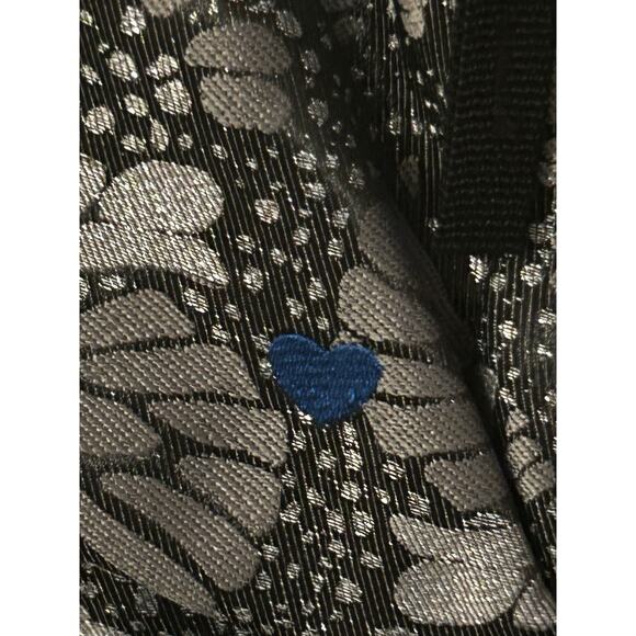 NWT Nurse Mates medical Backpack bag crossbody black white jacquard butterfly - Picture 3 of 4